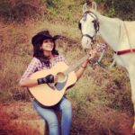 Sanchana Natarajan Instagram - #shoot#throwback2013#horse#guitar#madhuphotography#cowgirl