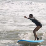 Sanchana Natarajan Instagram - The joy from doing something for the first time is incomparable 🏄🏻‍♀️ P.C- @soulmatesurfschool And thank you @actorshabeer for the motivation 😁
