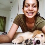 Sanchana Natarajan Instagram - Cuddle buddies 🤍 #archiekutty