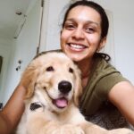 Sanchana Natarajan Instagram - Cuddle buddies 🤍 #archiekutty