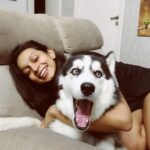 Sanchana Natarajan Instagram - My favourite girl❤️ #angelface #monsterbehavior 😂