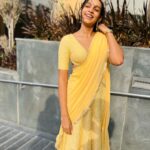 Sanchana Natarajan Instagram - Calm looking and chaotic feeling😵‍💫 Dress by my absolute favorite @razak_creations 🤍