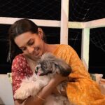 Sanchana Natarajan Instagram - The only way to my heart. Let me cuddle with your dog and we can be friends 😬❤️. Also i will suffocate you with my love the last picture is a proof! 😬 #iamakadhalvirus