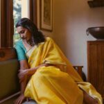 Sanchana Natarajan Instagram - மாலை நிலவின் மரகத மஞ்சள் எல்லாம் தங்கும் உந்தன் நெஞ்சில்.. @thekanakavalliedit 📷- most favourite @aishwaryashok 💛 Hair- @vedya.hmua 💛