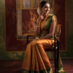 Sanchana Natarajan Instagram - Photography: @studioa_weddings MUA: @makeupibrahim & @vijayaraghavan_hairstylist3133 Saree Draping: Saraswathi Saree & Blouse: @anya.cbe Backdrops : @mizubackdrops