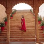 Saniya Iyappan Instagram – 🌺
Photography : @yaami____ 
Designer and stylist : @asaniya_nazrin
Outfit : @mirach_official Suryagarh Jaisalmer