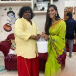 Sanjana Singh Instagram - thank you so much Sir inviting me on your special day sir @iyogibabu On this special day, I wish you all the very best, all the joy you can ever have and may you be blessed abundantly today, tomorrow and the days to come! May you have a fantastic birthday and many more to come. Happy Birthday Legend! Happy Birthday to the most lovable and adorable star on this planet.