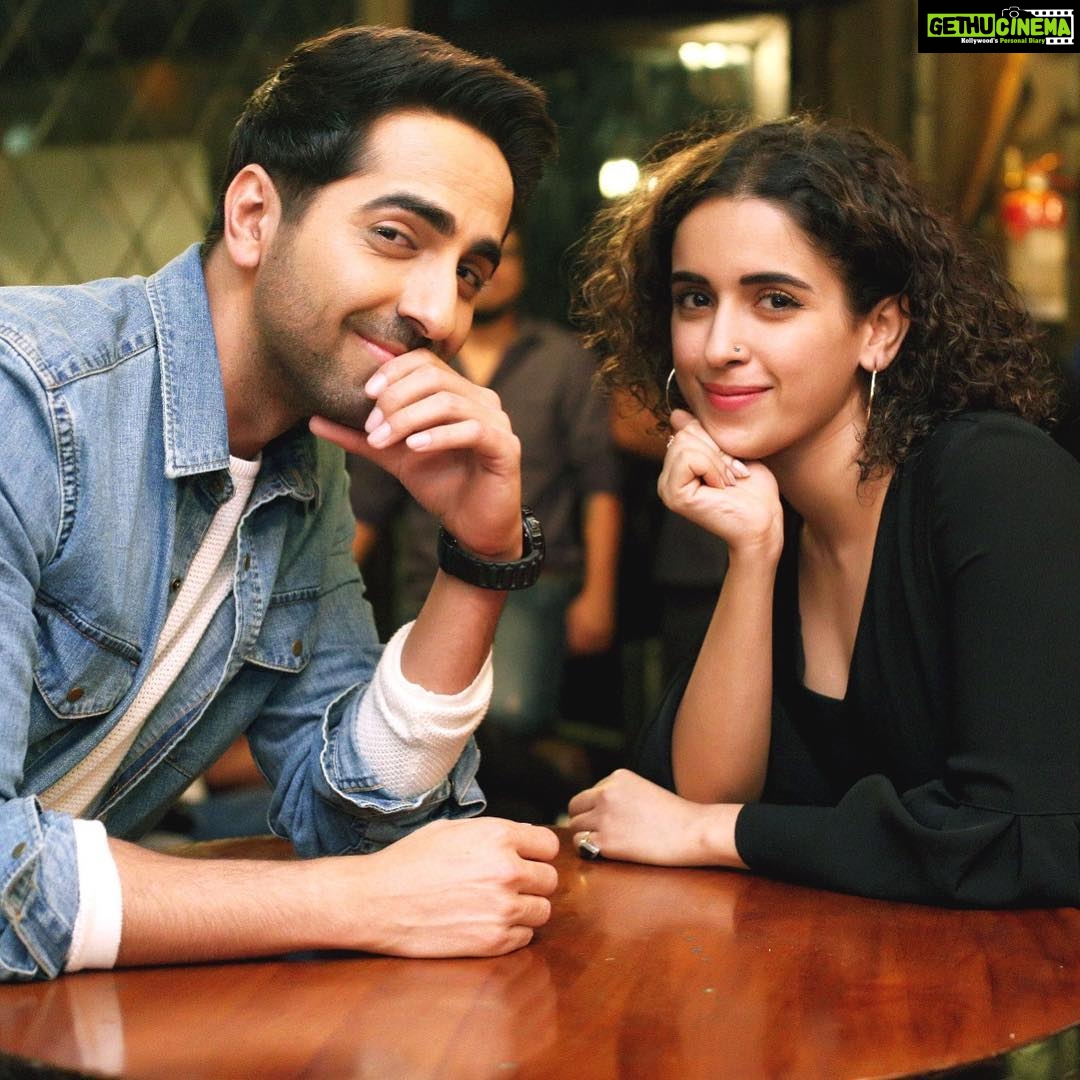 Sanya Malhotra Instagram - @jungleepictures and chrome pictures“Badhaai Ho” directed by Amit Sharma, is set to release on Dussehra, 19th Oct 2018. @ayushmannk Badhaai Ho!
