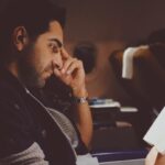 Sanya Malhotra Instagram - Mr Khurrana with his किताब... @ayushmannk