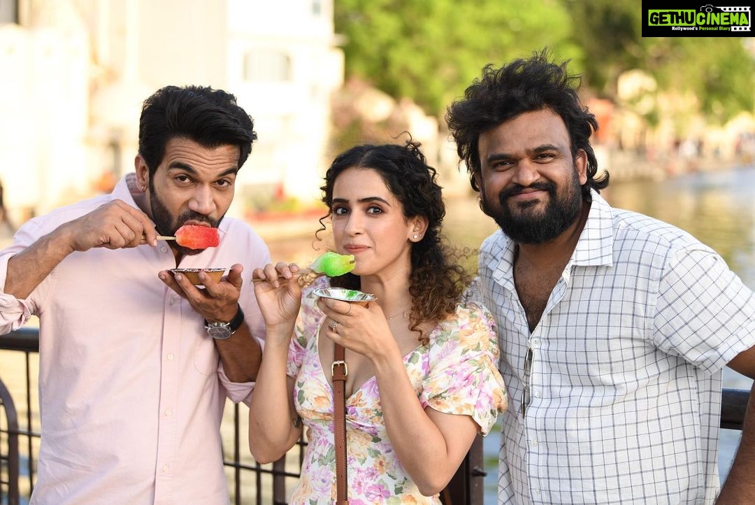 Sanya Malhotra Instagram - HIT - The First Case ka wrap with some 🍧🍧 @rajkummar_rao @saileshkolanu #BhushanKumar @tseries.official @tseriesfilms #DilRajuProductions @srivenkateswaracreations #KrishanKumar @kuldeep_rathore18 @manan_bhardwaj_official @shivchanana