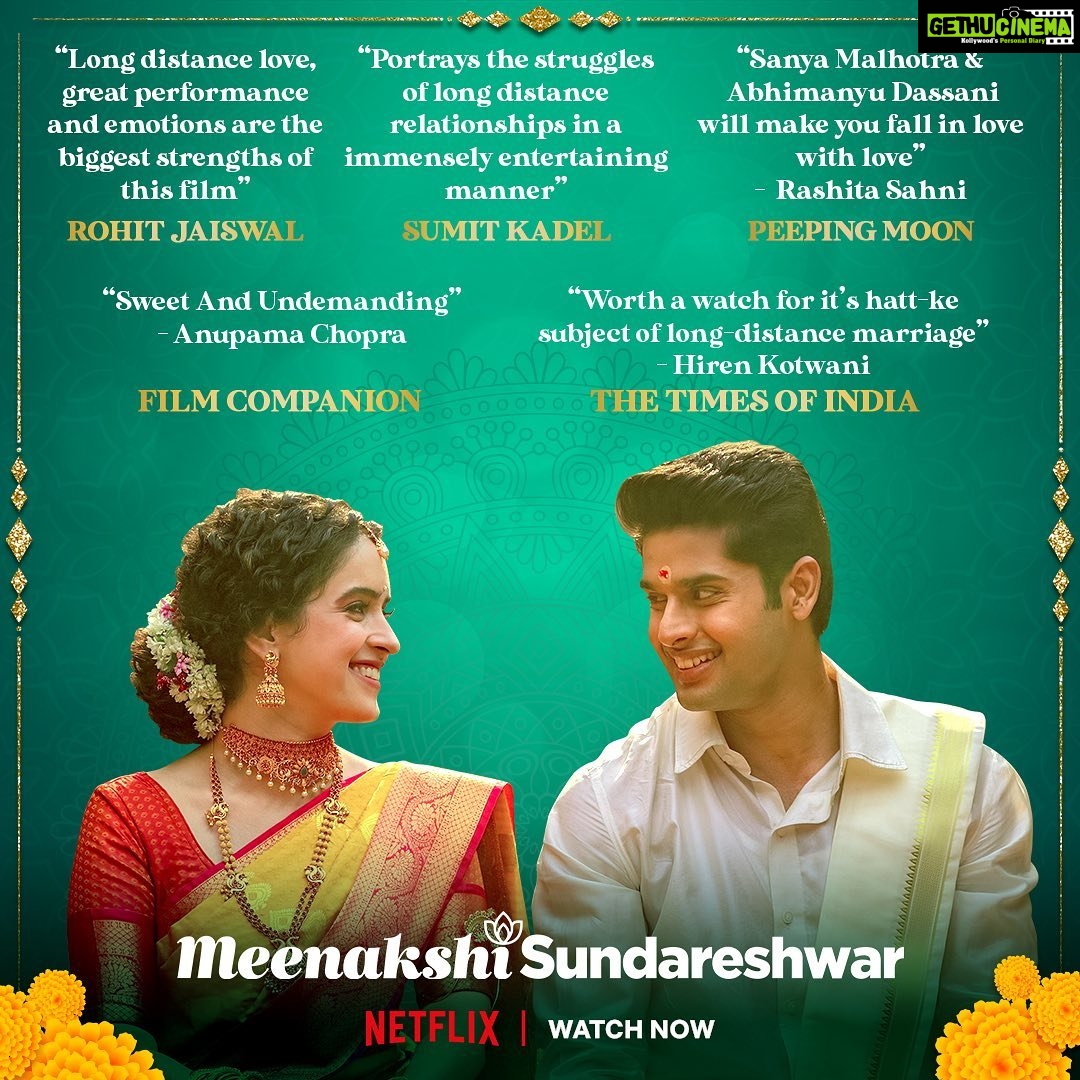 Sanya Malhotra Instagram - Hearts are going #TittarBittar with the reviews ❤️❤️ #MeenkashiSundareshwarOnNetflix @karanjohar @apoorva1972 @somenmishra @abhimanyud @sanyamalhotra_ @vivek.sonni @aarshvora @prabhakaranjustin @rajshekharis @madhushreemusic @abhayjodhpurkar @resmisateesh @dharmaticent @netflix_in @sonymusicindia @shrotriritikaofficial @manojmanimathew @sharmachetan01 @kommalchhabariaa @mahesh_sankar_pillai @saurabhsharma_officialindia @archanakiyer @purnendu.bhattacharya @Sonalimsachdev @khuman_nongyai @varunshashirao @danishsood @niveditabhargava