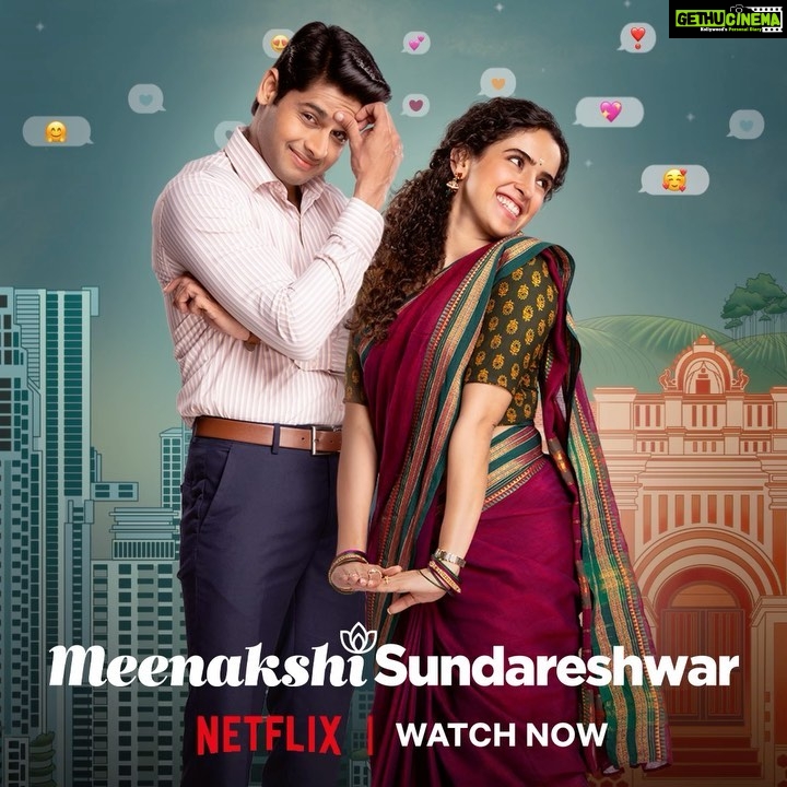Sanya Malhotra Instagram - The wait is over. The date is here!❤️ #MeenakshiSundareshwar, now streaming on Netflix. @karanjohar @apoorva1972 @somenmishra @abhimanyud @vivek.sonni @aarshvora @dharmaticent @netflix_in @sonymusicindia