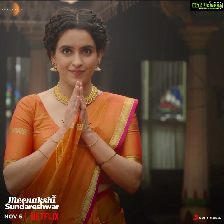 Sanya Malhotra Instagram - Meenakshi and Sundareshwar have been ready to start this journey since ‘ages’. Gather your family around to watch #MeenakshiSundareshwar. Releases on Netflix November 5!❤️ @karanjohar @apoorva1972 @somenmishra @abhimanyud @vivek.sonni @aarshvora @dharmaticent @netflix_in @sonymusicindia