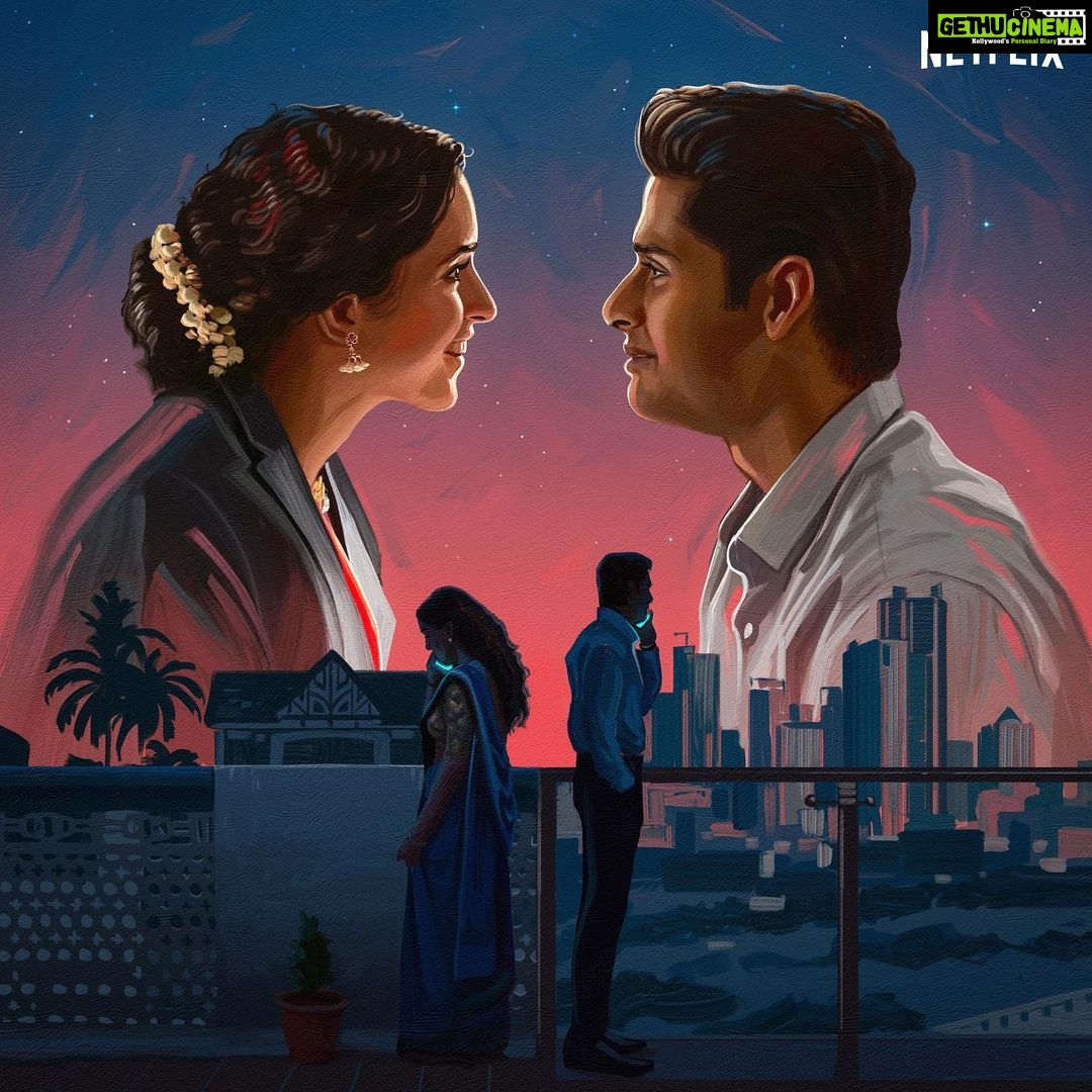 Sanya Malhotra Instagram - No matter what the distance, love always finds a way! Can’t wait to unite with you all on 21-10-21 for the #MeenakshiSundareshwarTrailer ❤ @karanjohar @apoorva1972 @somenmishra @abhimanyud @vivek.sonni @aarshvora @dharmaticent @netflix_in @sonymusicindia