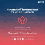 Sanya Malhotra Instagram - No matter what the distance, love always finds a way! Can’t wait to unite with you all on 21-10-21 for the #MeenakshiSundareshwarTrailer ❤ @karanjohar @apoorva1972 @somenmishra @abhimanyud @vivek.sonni @aarshvora @dharmaticent @netflix_in @sonymusicindia