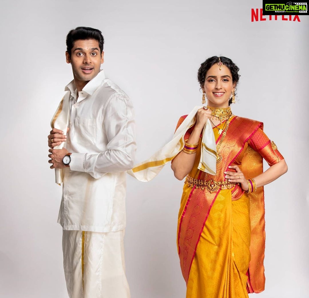 Sanya Malhotra Instagram - You are cordially invited to Meenakshi and Sundareshwar's wedding. Send gifts and long-distance relationship tips! #MeenakshiSundareshwar, coming soon to Netflix @netflix_in @karanjohar @apoorva1972 @abhimanyud @vivek.sonni @somenmishra @dharmaticent