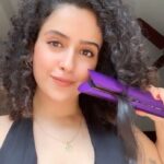 Sanya Malhotra Instagram - A new character demands a new look. And what’s better than having your hairstylist with you on the go and that’s where Dyson Corrale helps me experiment with my curly hair without impacting the hair quality 🥰💁🏻‍♀️ @dyson_india #DysonIndia #DysonCorrale #DysonHair
