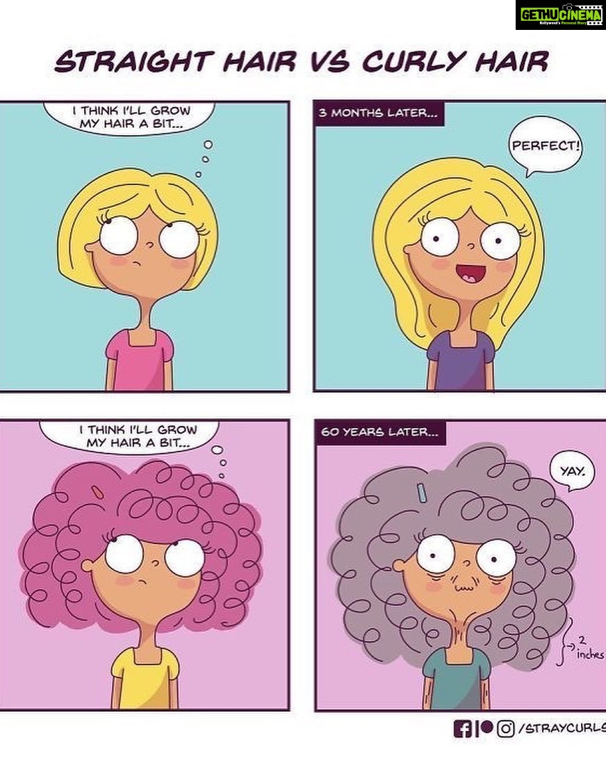 Sanya Malhotra Instagram - Literally took sadiyan to grow out my curls after Dangal. This is to all those people who said βAree tere toh baal lambe hee nahi ho rahe β πππ©π»β𦱠Art by @straycurls #curlybaalzindabaad