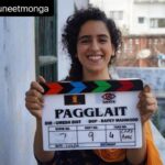 Sanya Malhotra Instagram - 🥰♥️#Repost @guneetmonga with @make_repost ・・・ Announcing P A G G L A I T ⭐️ing @sanyamalhotra_ written and directed by @umeshbist ❤️ Very Excited to be backed by the powerhouse @ektaravikapoor and @balajimotionpictures Thank you @ruchikaakapoor for making this happen! I can’t dream of a better birthday to be on set in Lucknow shooting our recent film. Can’t wait for the world to know our quirky story ! And we roll.... @sikhya @achinjain20 #PAGGLAIT