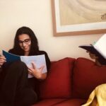 Sanya Malhotra Instagram - Super super excited about this one 🥰♥️ • •#Repost @abundantiaent . Two powerhouses of talent bonding over the script of #ShakuntalaDevi #ScriptReading @balanvidya @sonypicsprodns @directormenon @ivikramix @sneharajani_