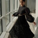 Sanya Malhotra Instagram - Styled by @shnoy09, 💄 @natashamathiasmakeup ,👗 @punitbalanaofficial, @azotiique Mondrian Doha