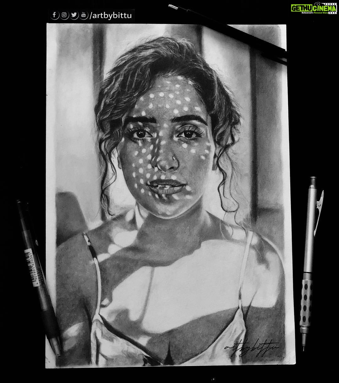 Sanya Malhotra Instagram - Thank you @artbybittu ♥️
