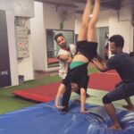 Sanya Malhotra Instagram - Day 1 of gymnastics 🤸🏻‍♀️ with @swainvikram & @imranfarang #backflippin
