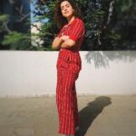 Sanya Malhotra Instagram - Day 2 of promotions, had to start my day with a “Photograph”.. #8daystogo @photographamzn 👗 @sanamratansi @notebook.official