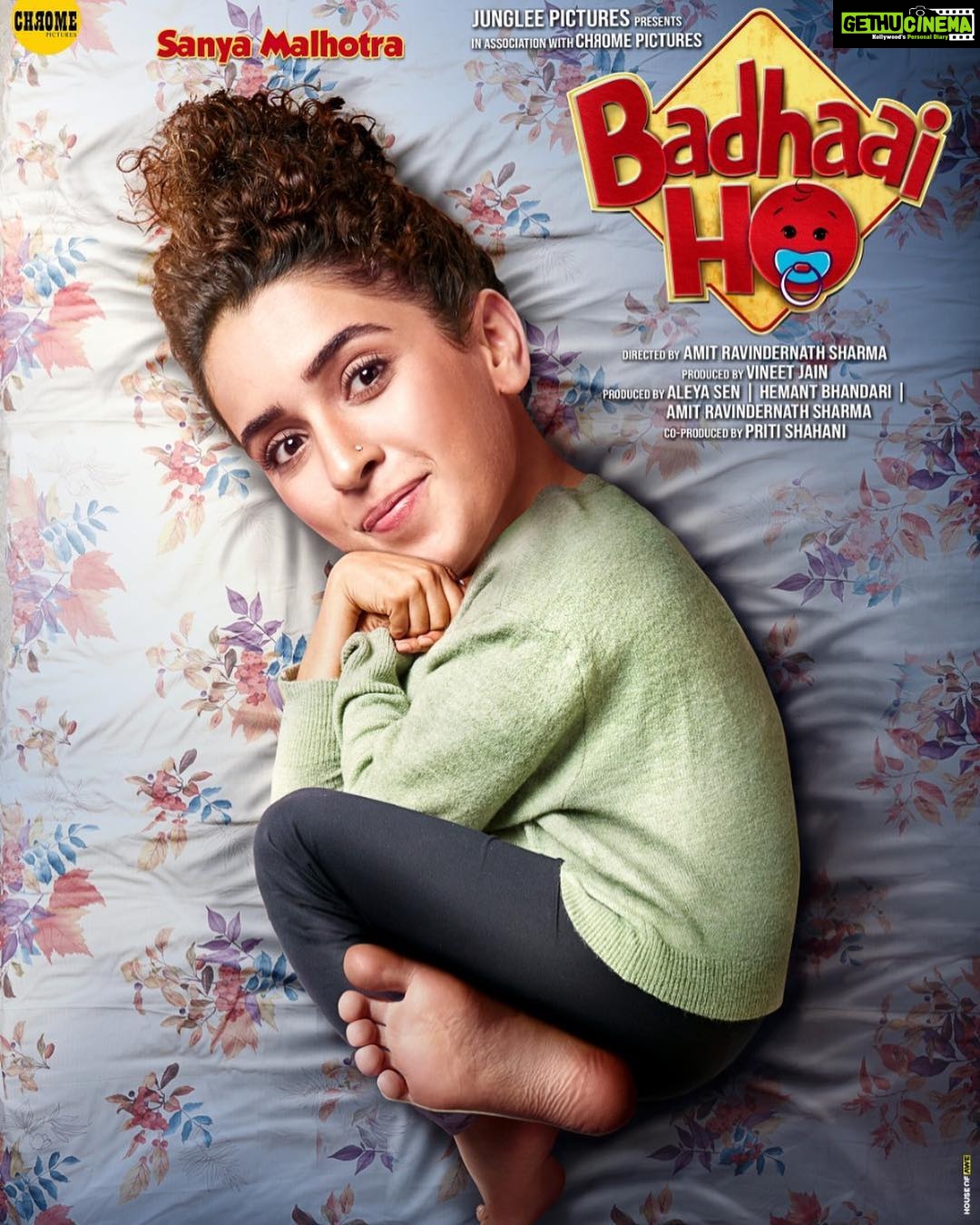 Sanya Malhotra Instagram - #BadhaaiHo! Khoob mazaa aane wala hai! Trailer out tomorrow! @ayushmannk @gajrajrao @neena_gupta @pictureschrome @jungleepictures