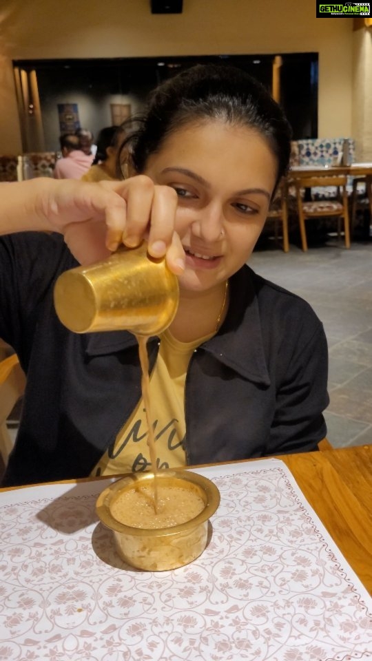 Saranya Mohan Instagram - Filter coffee thrice a day keeps @swami_bro awake😂 Chennai, India