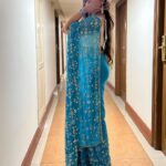 Shaalin Zoya Instagram - How I love wearing my mummy’s sarees! Wearing this 15 year old saree from mom’s closet. Also clicked by mom @amaalsaira3 Guruvayoor, India