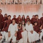 Shamna Kasim Instagram - My family my strength who supports me throughout my journey- without their blessings it’s never complete ♥️ • • Engagement Series - Part 1 • • Decor @sugarplumclt Bride Outfit @shemyofficial Bridesmaid outfit @jazaashdesignstudio Kids outfit: @vasudevan.arun Gents styling: @soorajskofficial Photography @mubashirphotography Makeup & hair : @sijanmakeupartist Jwellery: @mangatraineeraj Mehindi: @mehandi_maestro Catering: @palacekitchen.caterers • • #Engagementseries#Maalakettceremony#Happiness#Blessed#Love