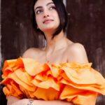 Sherlin Seth Instagram - Bloom 🧡🦋🌻 . . 📸 @abhinay_venkat x @pavantanooj_photography . . . . . #sherlinseth #foryou #forme #viralpost #viral #explorepage #explore #orange #OOTD #orangeisthenewblack #flowers #flowerphotography