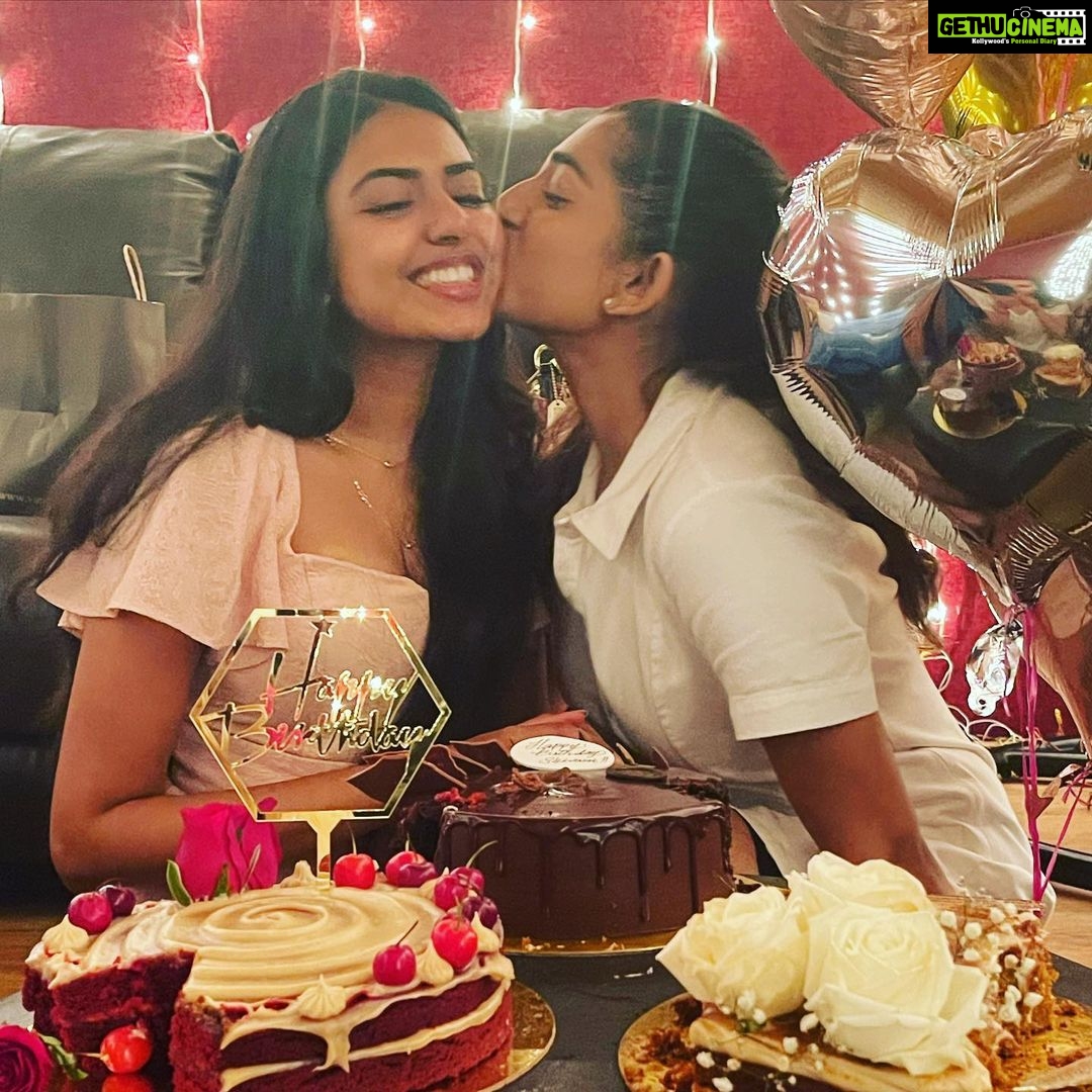 Shivani Rajashekar Instagram - My bujjukus 💞 #TBT #bday #allaboutmybirthday @sharaninarayanaofficial thank u so much for the yummy cake papa💕 Ps: I’m not there in the last pic cuz they were too busy clicking pics of their own 😏 I still love them though 😏💗😏