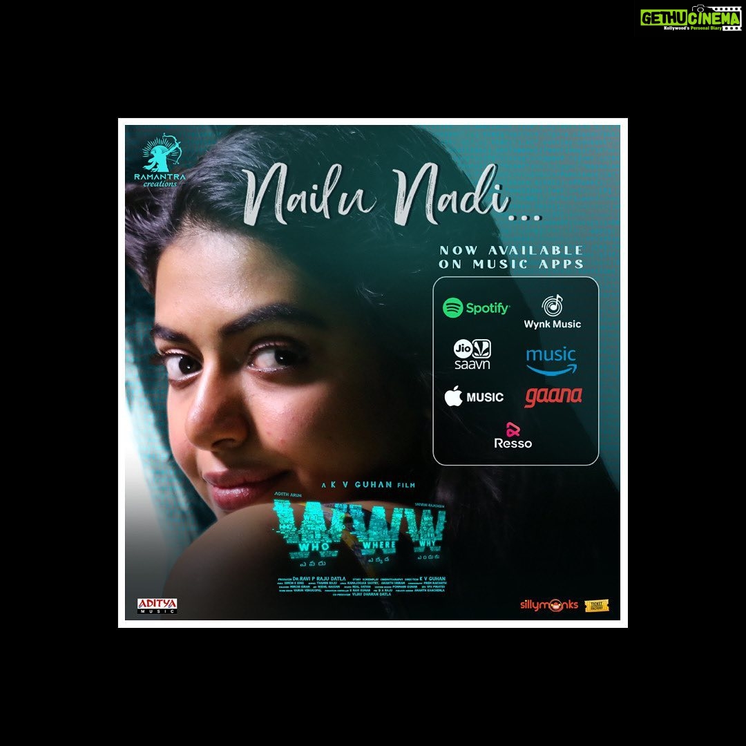 Shivani Rajashekar Instagram - #NailuNadi a @simonkking musical #wwwmovie Beautiful sung by @sidsriram @kalyaninair86 Available on @jiosaavn @spotifyindia @spotify @wynkmusic @applemusic @gaana @resso_in #www #wwwmovie