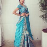 Shivani Rajashekar Instagram - 🦋🦋🦋 Wearing @sailesh_singhania Hair and makeup @salomirdiamond Jewellery @orafojewels Styled by Love @shefalideora_