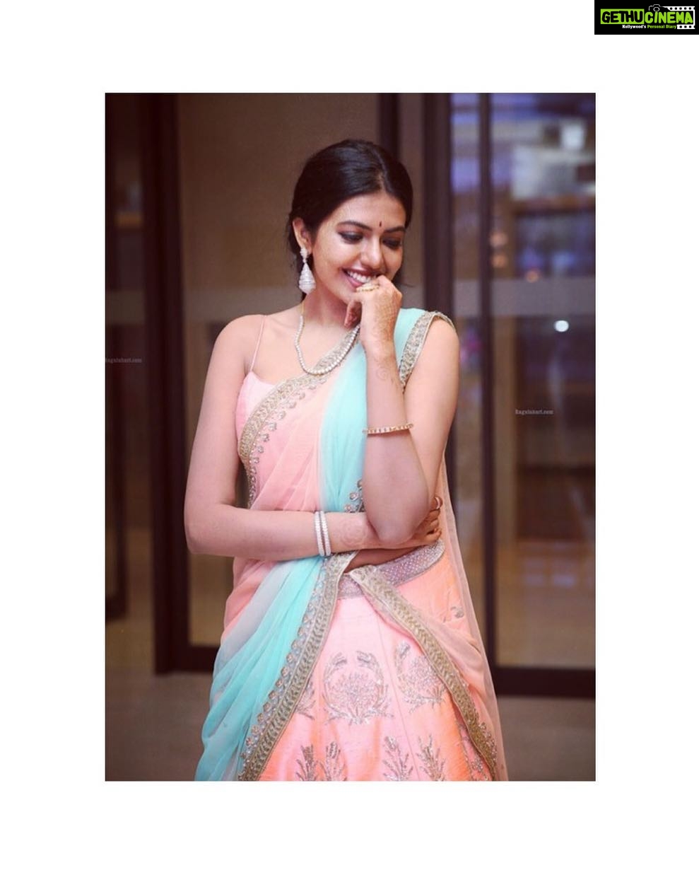 Shivani Rajashekar Instagram - 🌸🌸🌸 Wearing- @mugdhaartstudio @sashivangapallicouture PC-@ragalahari