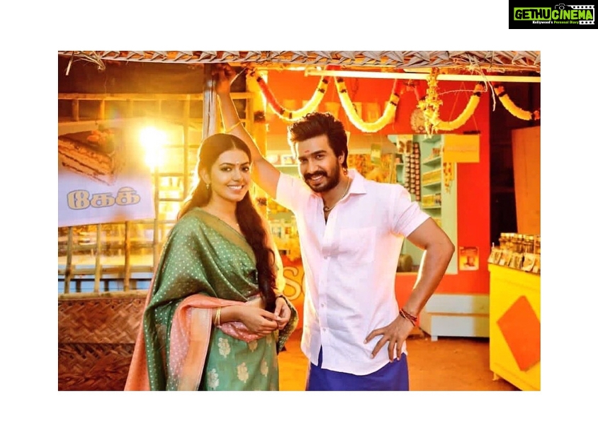 Shivani Rajashekar Instagram - My first #tamilmovie 😬 Paired with the very sweet @iamvishnuvishal 💕 directed by #venkatesh ... @vvstudioz production no.4 ...#shootlife #workingstills Need all ur love and support 😊😊😊 Keep blessing us! 🙏
