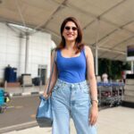 Shraddha Das Instagram - Airport diaries..✈️ Hyderabad bound 🦋 Jewellery : @blingvine Bag : @accessorizeindiaofficial #aerolook #shraddhadas Mumbai, Maharashtra