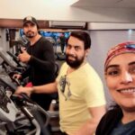 Shweta Menon Instagram – Me & Sree paying obeisance to the Greek god of fitness @imshahwarali