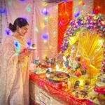 Siddhi Idnani Instagram - Didn’t have much to ask for this year from Gannu .. Just said a little thank you for all the abundant blessings 💫🌈🥰 . . . #ganeshchaturthi #grateful