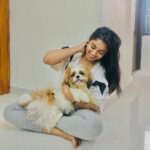 Siddhi Idnani Instagram - Coco babushkuu🐶 I want a doggo sooooo badly 🐶🥺😩💜 Chennai, India