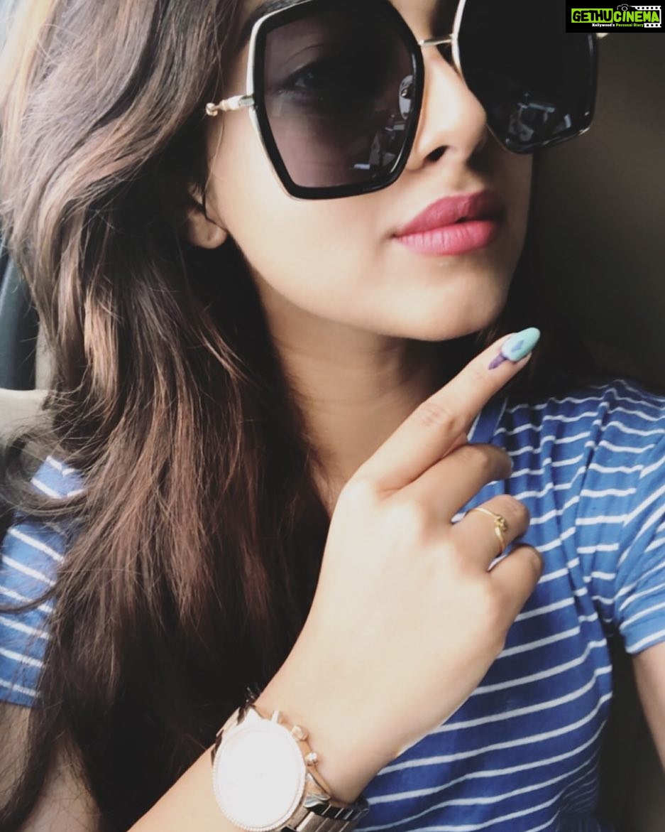 Siddhi Idnani Instagram - My right to vote has been exercised 🙏🏻 Have you cast yours?