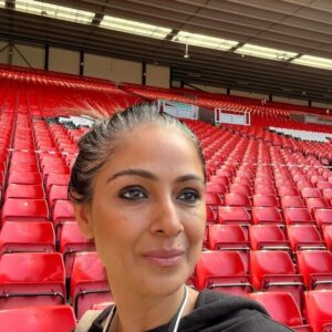 Simran Instagram - "Sports pull out a real internal hero out of you!"

Sending love and wishes to our @indianfootball all the way from the Cathedral of Football!
Cannot express the feeling of being at Anfield Stadium as a ⚽️ fan, forever!
#sportsforever #footballlove #liverpool