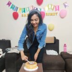 Smruthi Venkat Instagram - #birthday ❤️ Had an absolutely amazing birthday this year I have the sweetest bestfriend @sswethareddy She came down from Canada and suprised me ❤️ what more should I ask for when I have the most beautiful soul around me 😘 I love you to the moon and back 🧡 You made my day 🎁🎉 Also me and rowdy share same birthday so we enjoyed our icecream cake together 😋❤️ P.s. birthday celebration still not over 😋