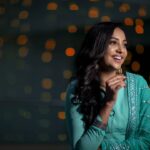 Smruthi Venkat Instagram - Always remember to be happy ✨ Good night 💙 Wardrobe @yoshnasbyela Mua @luxefacebyanitha Earings @new_ideas_fashions Nails _@leonorabeautystudio Pc @kalairavichandran_
