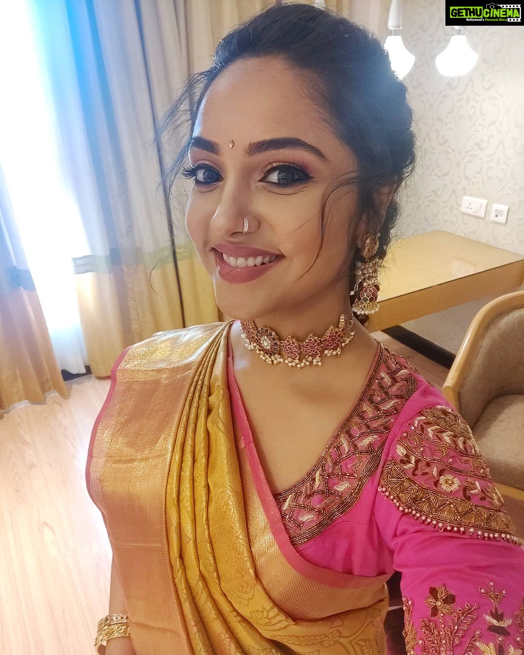 Smruthi Venkat Instagram - #sareesofinstagram #sareeselfie ❤️ Mua @lakshmiajay_makeupartistry Hair @durga_hair_stylist