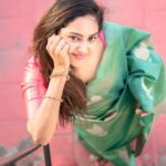 Smruthi Venkat Instagram - Saree after a long time 😻 Saree @swarnasaris Pc @mithunksairam #saree #mondaymotivation #sareelove #traditional #tamilponnu