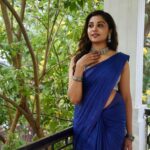 Smruthi Venkat Instagram - Sunday saree day 💙✨ #saree #sareelove #traditional #sareeday