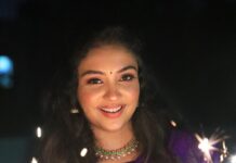 Smruthi Venkat Instagram - Happy Diwali guys ✨ May this festival of light brighten your life and bring happiness,joy and prosperity ✨ H&M @makeupandhairbyrehana Pc @hey_yash_here_